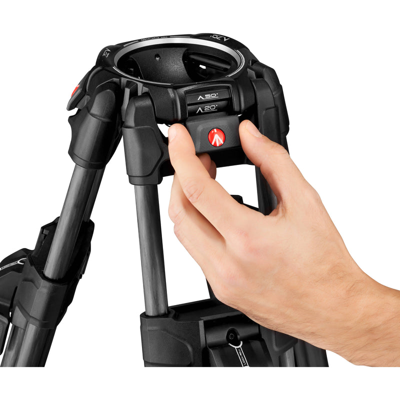 Manfrotto 612 Nitrotech Fluid Head with 645 FAST Twin Carbon Fiber Tripod System and Bag