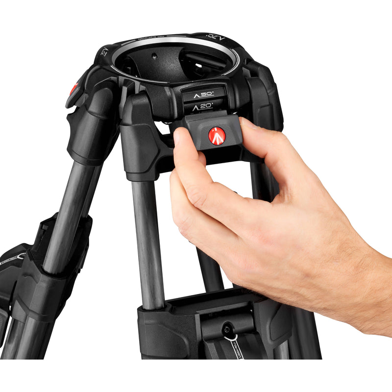 Manfrotto 612 Nitrotech Fluid Head with 645 FAST Twin Carbon Fiber Tripod System and Bag