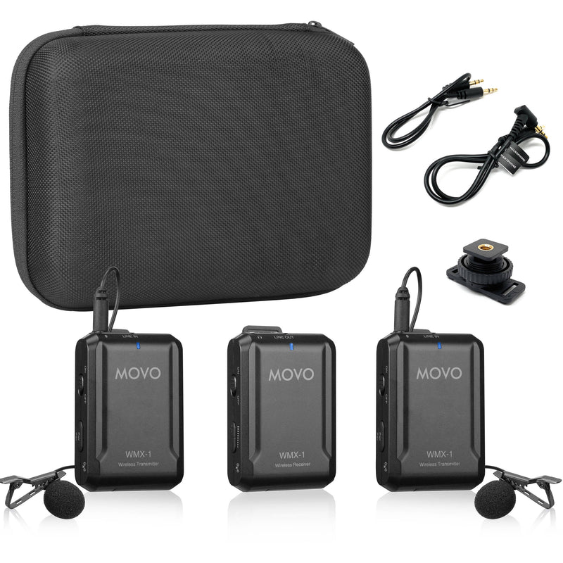 Movo Photo WMX-1-DUO 2-Person Wireless Lavalier Microphone System (2.4 GHz)