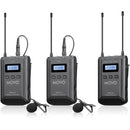 Movo Photo WMX-20-DUO 2-Person Camera-Mount Wireless Lavalier Microphone System (UHF: 556.71 to 595.66 MHz)