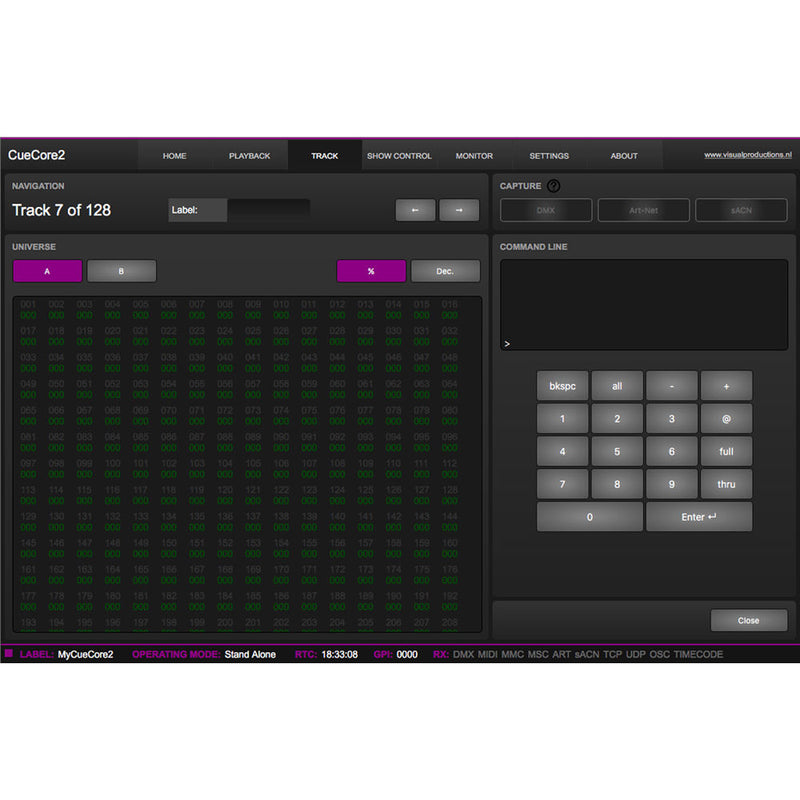 Visual Productions CueCore2 Multi-Protocol Architectural Lighting Controller