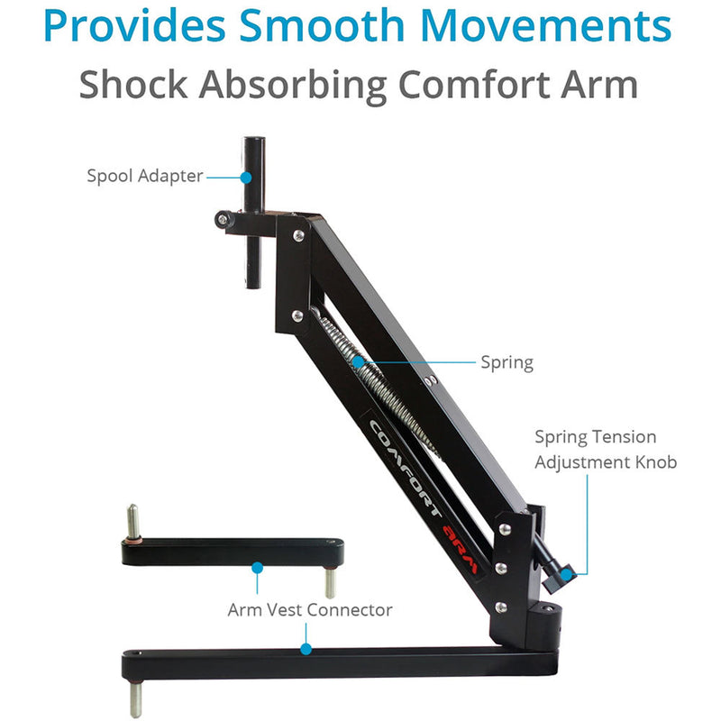 FLYCAM HD-5000 Stabilizer with Sliding QR Platform, Table Clamp, and Comfort Arm & Vest