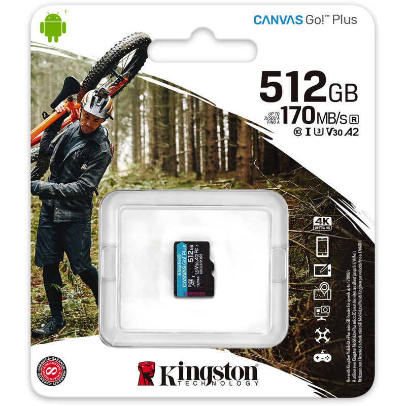 Kingston 512GB Canvas Go! Plus UHS-I microSDXC Memory Card