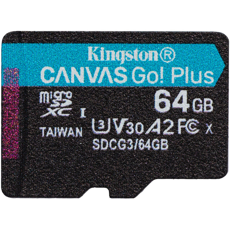 Kingston 64GB Canvas Go! Plus UHS-I microSDXC Memory Card