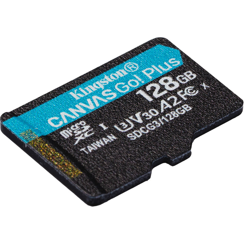 Kingston 128GB Canvas Go! Plus UHS-I microSDXC Memory Card with SD Adapter