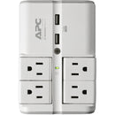 APC Essential SurgeArrest Rotating 4-Outlet Wall Tap with USB Charger (White)