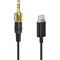 Comica Audio Locking 3.5mm TRS Male to Lightning Adapter Cable for Wireless Receiver to iPhone (18")