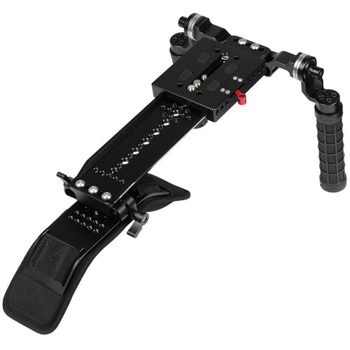 CAMVATE Shoulder Mount Rig with 12" Dovetail Plate and Dual Handgrips