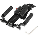 CAMVATE Shoulder Mount Rig with 12" Dovetail Plate and Dual Handgrips