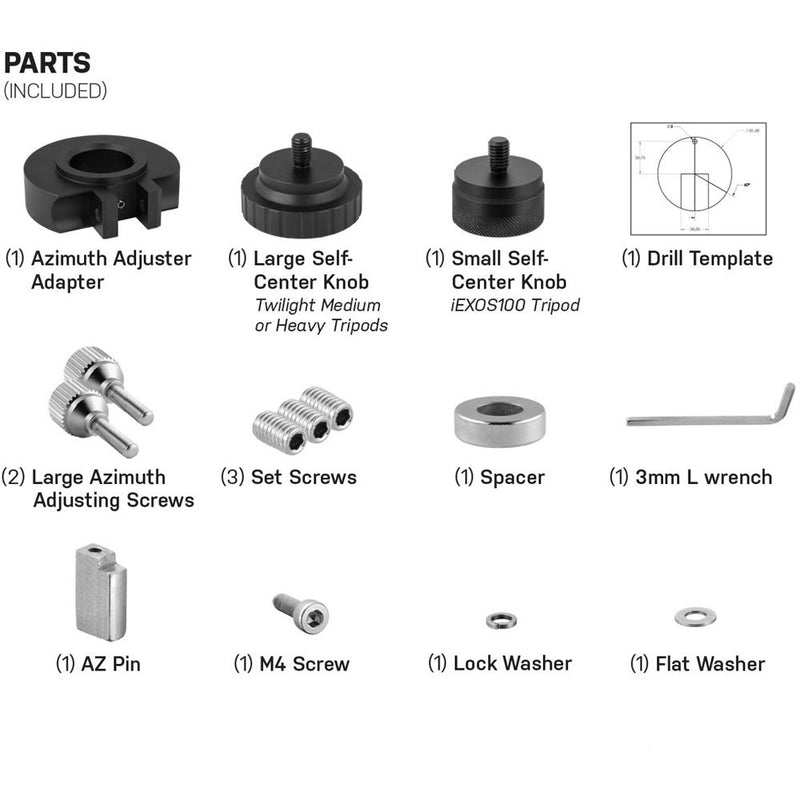 Explore Scientific iEXOS-100 Mount Azimuth Adjuster Adapter