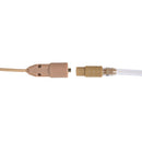 Voice Technologies VT600D Earphone, Removable Coiled Tube/Straight Cable - 3.5mm T/R/S Connector (Beige)