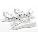 WindTech TC-14 Pressure Fit "Snap-In" Type Lavalier / Lapel Microphone Tie Clips (White, 3-Pack)