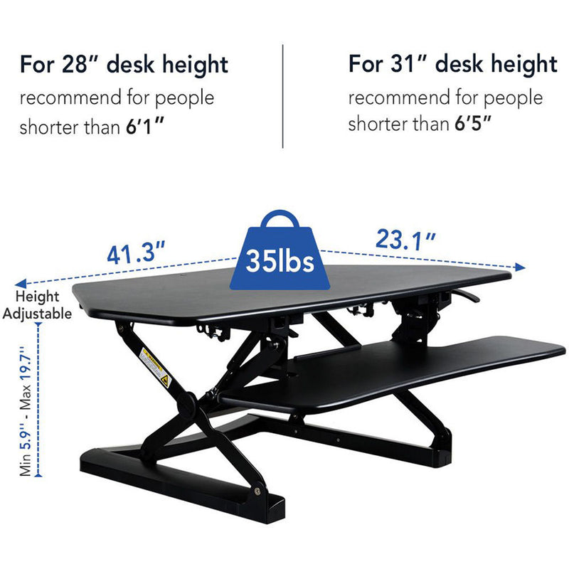 FlexiSpot 41" Sit-to-Stand Desk Riser (Black)