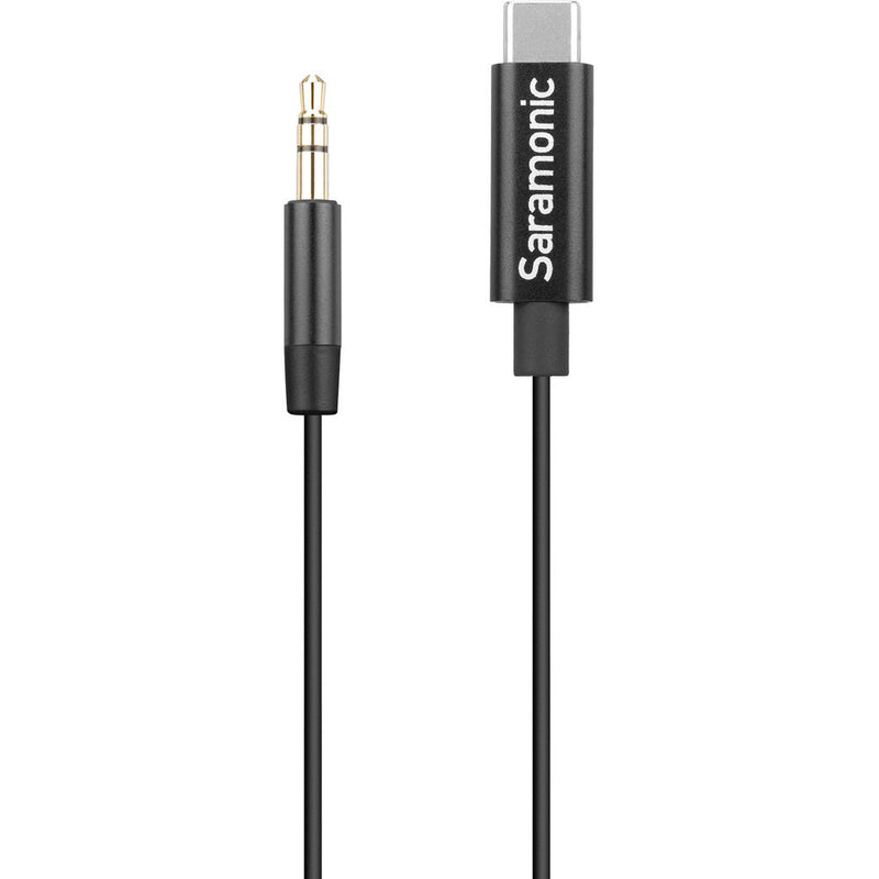 Saramonic SR-C2001 3.5mm TRS Male to USB Type-C Adapter Cable for Mono/Stereo Audio to Android (9")