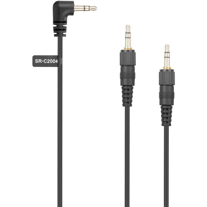 Saramonic SR-C2004 Dual Locking 3.5mm to Right-Angle 3.5mm Output Y-Cable for Two Wireless Receivers (13")