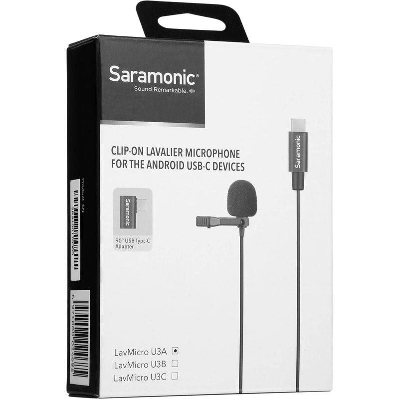 Saramonic LavMicro U3A Omnidirectional Lavalier Microphone with USB Type-C Connector for Android Devices (6.5' Cable)