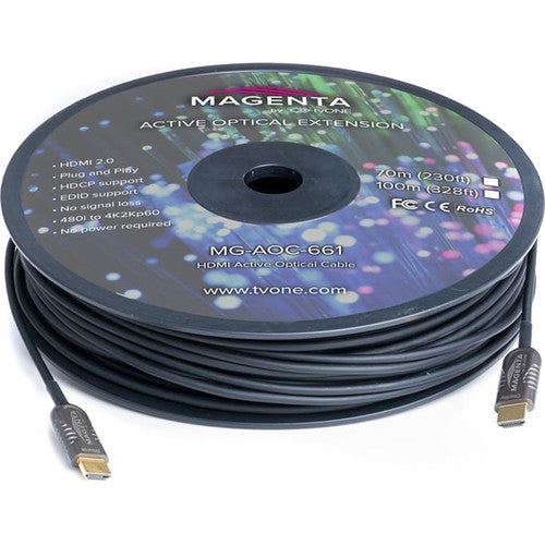 Magenta Active Optical HDMI 2.0 Cable (196')