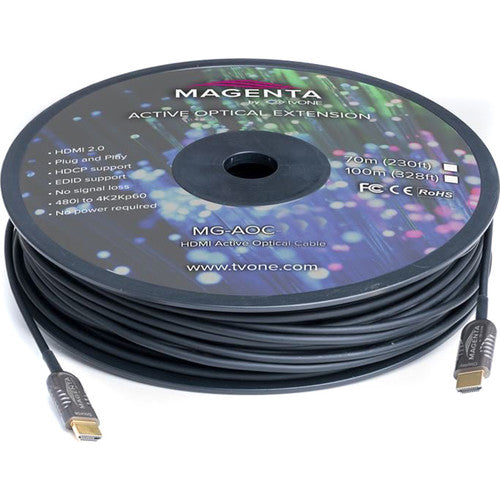 Magenta Active Optical Plenum HDMI 2.0 Cable (33')