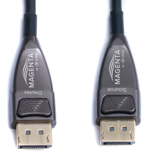 Magenta Active Optical Plenum DisplayPort 1.4 Cable (33')