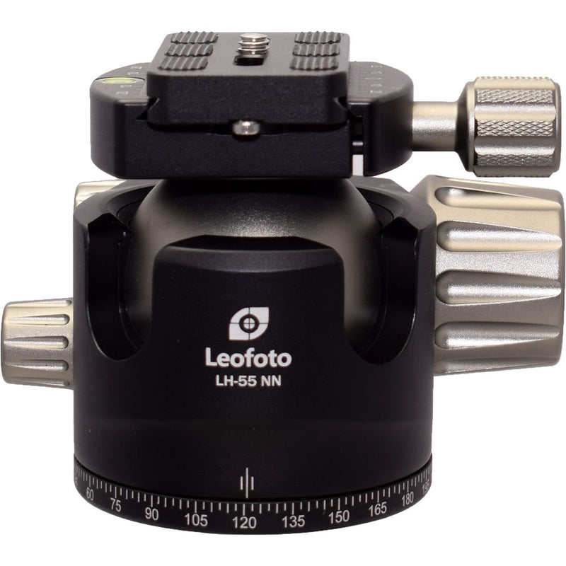 Leofoto LH-55 No Neck Ball Head with Quick Release Plate (Black)