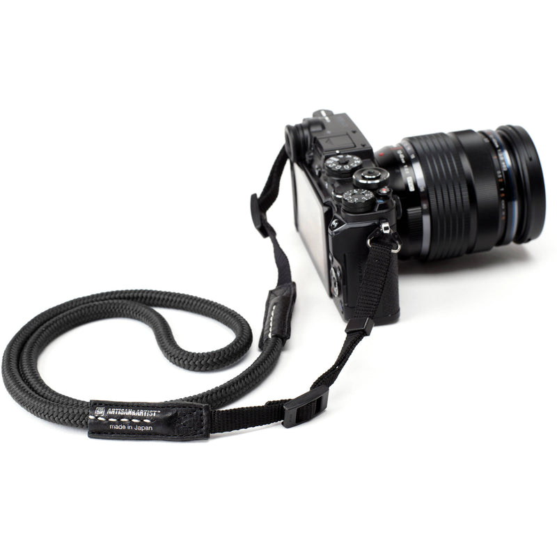 Artisan & Artist Woven Silk Cord Camera Strap (Black)