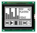 MIDAS MC128064D6W-FPTLW-V2 Graphic LCD, 128 x 64 Pixels, Black on White, 5V, Parallel, No Font, Transflective