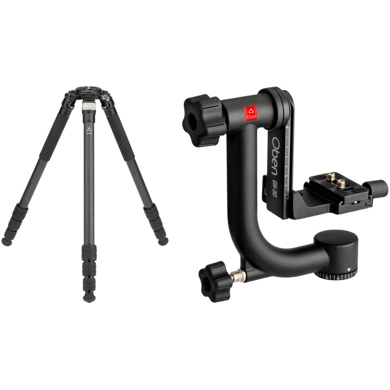 Robus RC-5570 Vantage Series 3 Carbon Fiber Tripod and Oben GH-30 Gimbal Head Kit