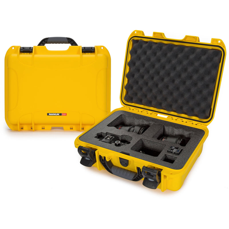 Nanuk 920 Case for Sony a7R Camera and Lid Foam (Yellow)