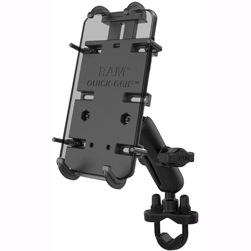 RAM MOUNTS RAM Quick-Grip XL Phone Mount with Handlebar U-Bolt Base (Medium Arm)