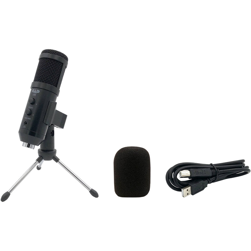 CAD u49 USB Studio Microphone with Headphone Jack & Gain Control