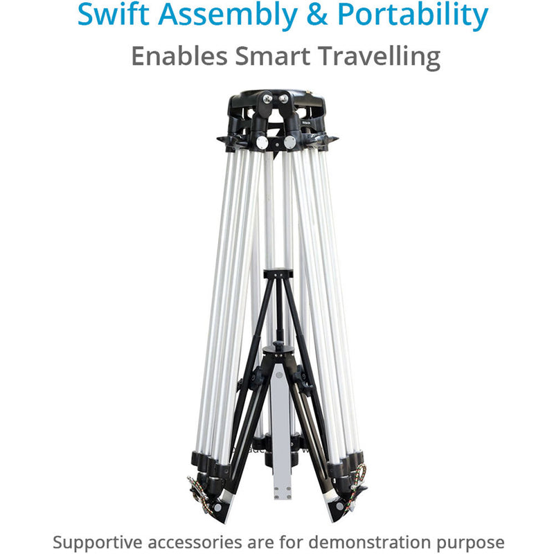 Proaim Heavy-Duty Mitchell Base Tripod Legs with Mid-Level & Ground Spreaders