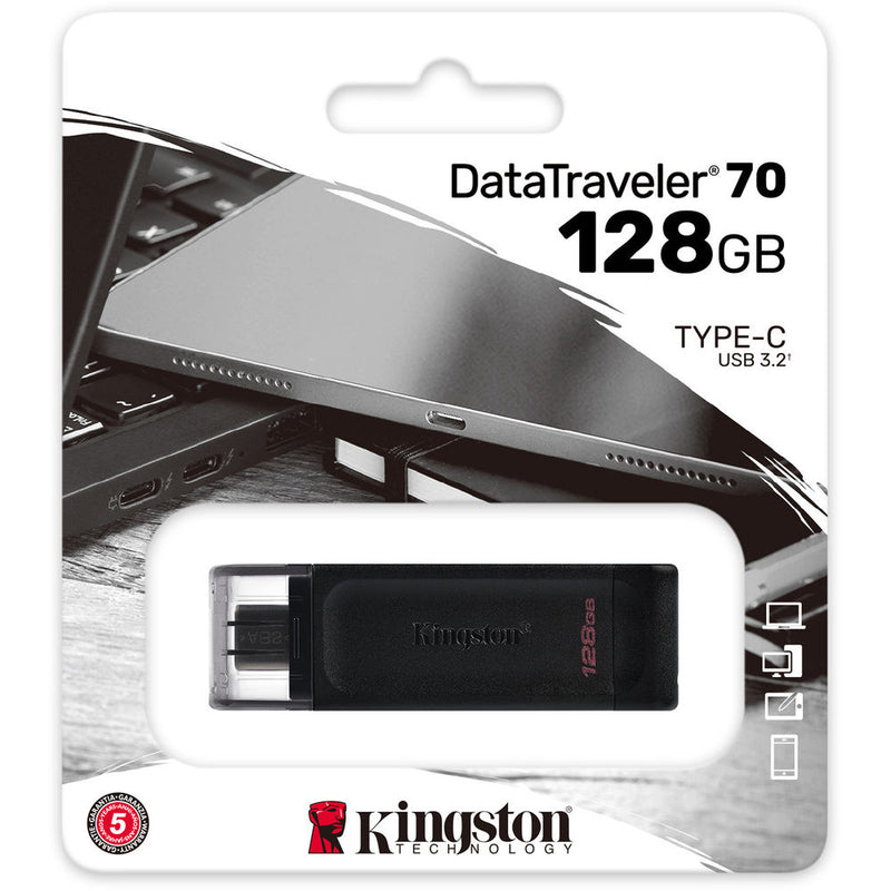 Kingston 128GB DataTraveler 70 USB 3.2 Gen 1 Type-C Flash Drive