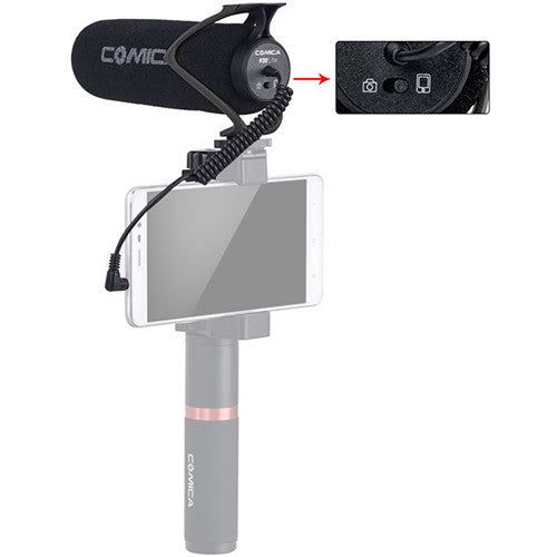 Comica Audio CVM-V30 LITE B Camera-Mount Shotgun Microphone for Cameras and Smartphones (Black)