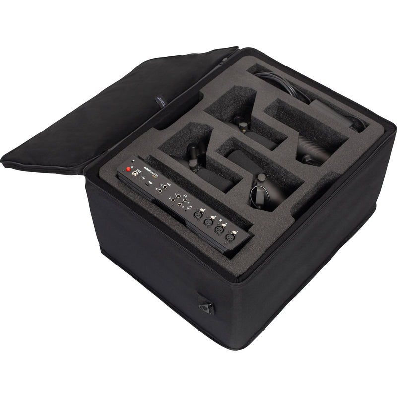 Gator Cases Lightweight Case for Rodecaster Pro, Four Headphones, and Four Mics