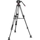 Manfrotto 504X Fluid Video Head & 645 FAST Aluminum Tripod with Mid-Level Spreader