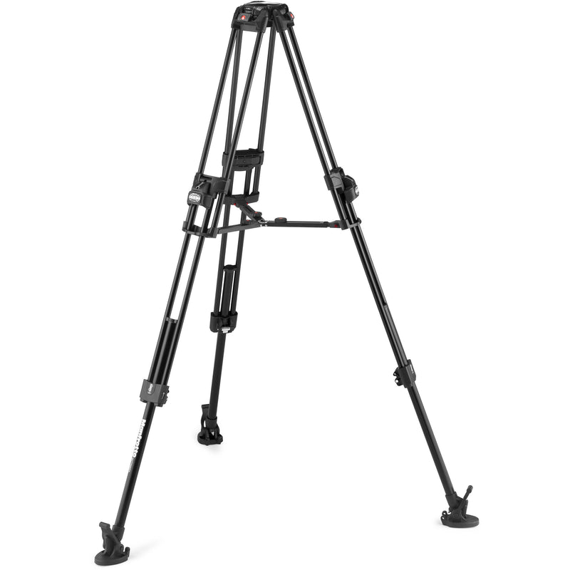 Manfrotto 504X Fluid Video Head & 645 FAST Aluminum Tripod with Mid-Level Spreader