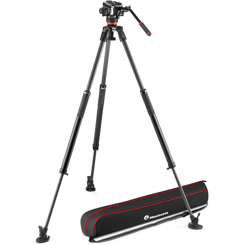 Manfrotto 504X Fluid Video Head with 635 FAST Carbon Fiber Tripod