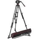 Manfrotto 504X Fluid Video Head & MVTTWINGA Aluminum Tripod with Ground Spreader