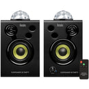 Hercules DJSpeaker 32 Party 3" Powered Speakers with Integrated Light Dome (Pair)