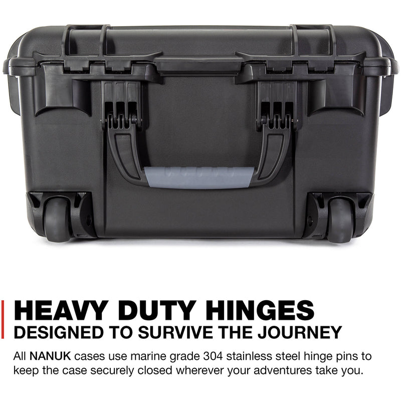 Nanuk 968 Hard Wheeled Case with Divider Set (Black)