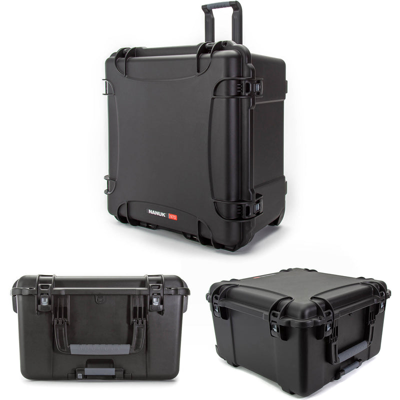 Nanuk 970 Hard Wheeled Case with Divider Set (Black)