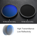 K&F Concept ND2-ND400 Blue Multi-Coated Variable ND Filter (82mm)