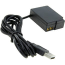 GyroVu USB to Panasonic DMW-BLC12 Dummy Battery Intelligent Cable&nbsp;with 3.1A Power Supply (40")