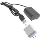 GyroVu USB to Sony NP-FW50 Dummy Battery Intelligent Cable with 3.1A Power Supply (40")