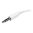 StarTech Headset Output Splitter for Dedicated Mic & Headphones Plugs (White)