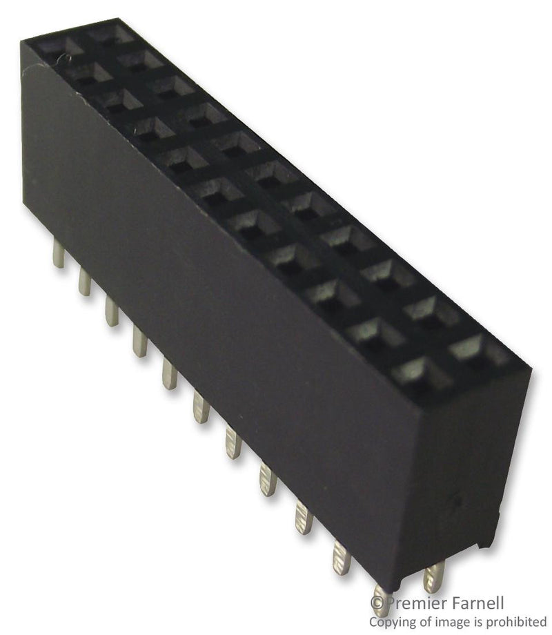 MULTICOMP 2200SB-50G-A1 Board-To-Board Connector, Vertical, 1.27 mm, 50 Contacts, Receptacle, 220SB Series, Through Hole