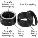 FotodioX Pro Macro Extension Kit with LED Ring Light 48a for Sony E-Mount Cameras