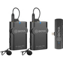 BOYA BY-WM4 PRO-K2 Two-Person Digital Camera-Mount Wireless Omni Lavalier Microphone System (2.4 GHz)