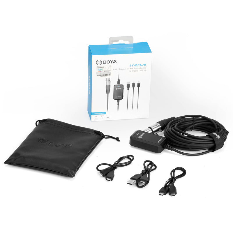 BOYA Audio Adapter for XLR Microphones to Mobile Devices (Computers, Smartphone)