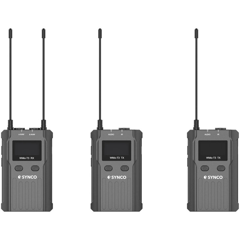 Synco WMic-T3 2-Person Camera-Mount Wireless Lavalier Microphone System (UHF: 512 to 589 MHz)